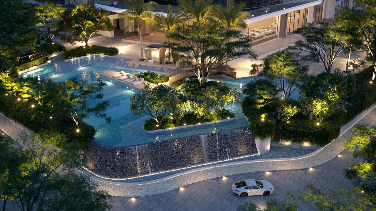 Sattva City Luxury Swimming Pool View Sattva City Luxury Swimming Pool View