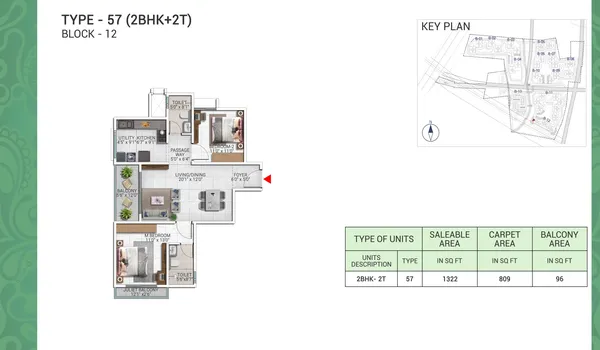 2 BHK 1322 Sq Ft 2 BHK 1322 Sq Ft