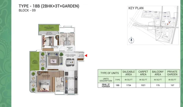 2 BHK 1734 Sq Ft 2 BHK 1734 Sq Ft