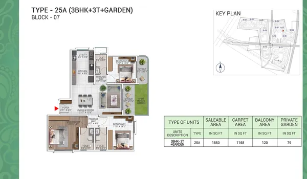 3 BHK 1850 Sq Ft 3 BHK 1850 Sq Ft