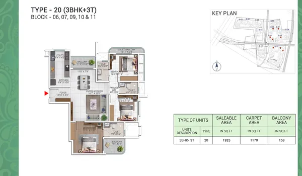 3 BHK 1925 Sq Ft 3 BHK 1925 Sq Ft