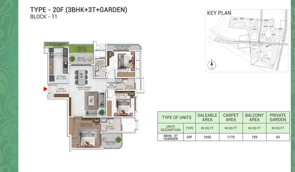 3 BHK 1926 Sq Ft 3 BHK 1926 Sq Ft