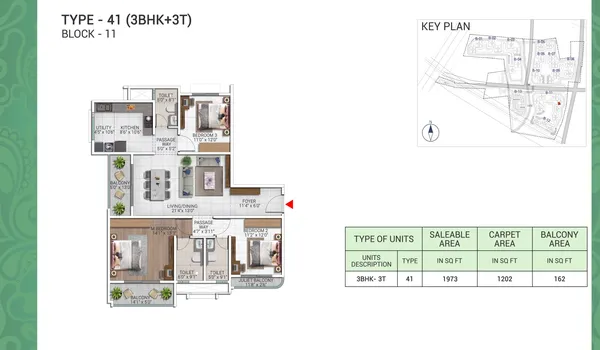 3 BHK 1973 Sq Ft 3 BHK 1973 Sq Ft