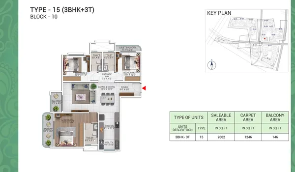 3 BHK 2002 Sq Ft 3 BHK 2002 Sq Ft