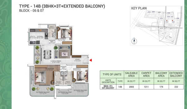 3 BHK 2003 Sq Ft 3 BHK 2003 Sq Ft