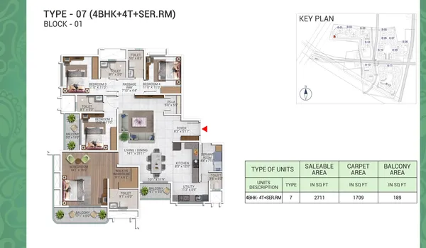 4 BHK 2711 Sq Ft 4 BHK 2711 Sq Ft