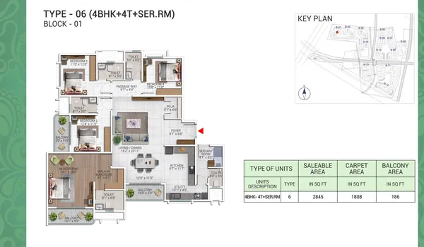 4 BHK 2845 Sq Ft 4 BHK 2845 Sq Ft