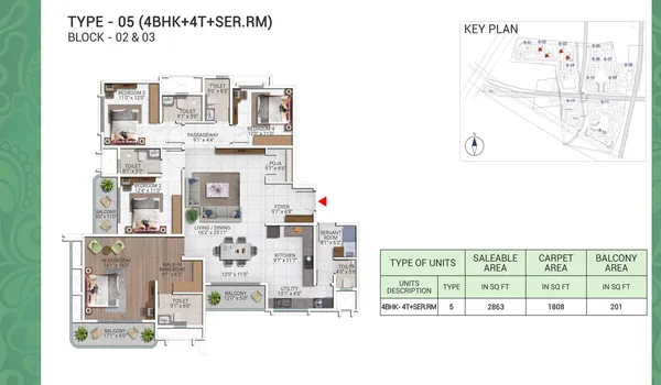 4 BHK 2863 Sq Ft 4 BHK 2863 Sq Ft