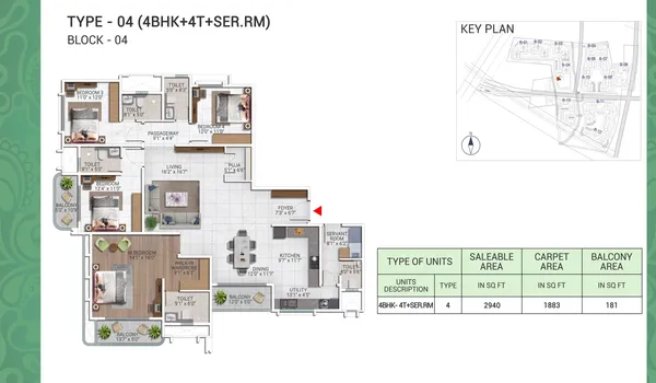 4 BHK 2940 Sq Ft 4 BHK 2940 Sq Ft