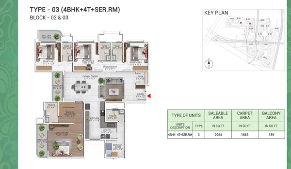 4 BHK 2954 Sq Ft 4 BHK 2954 Sq Ft