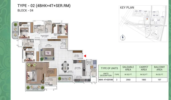 4 BHK 2960 Sq Ft 4 BHK 2960 Sq Ft